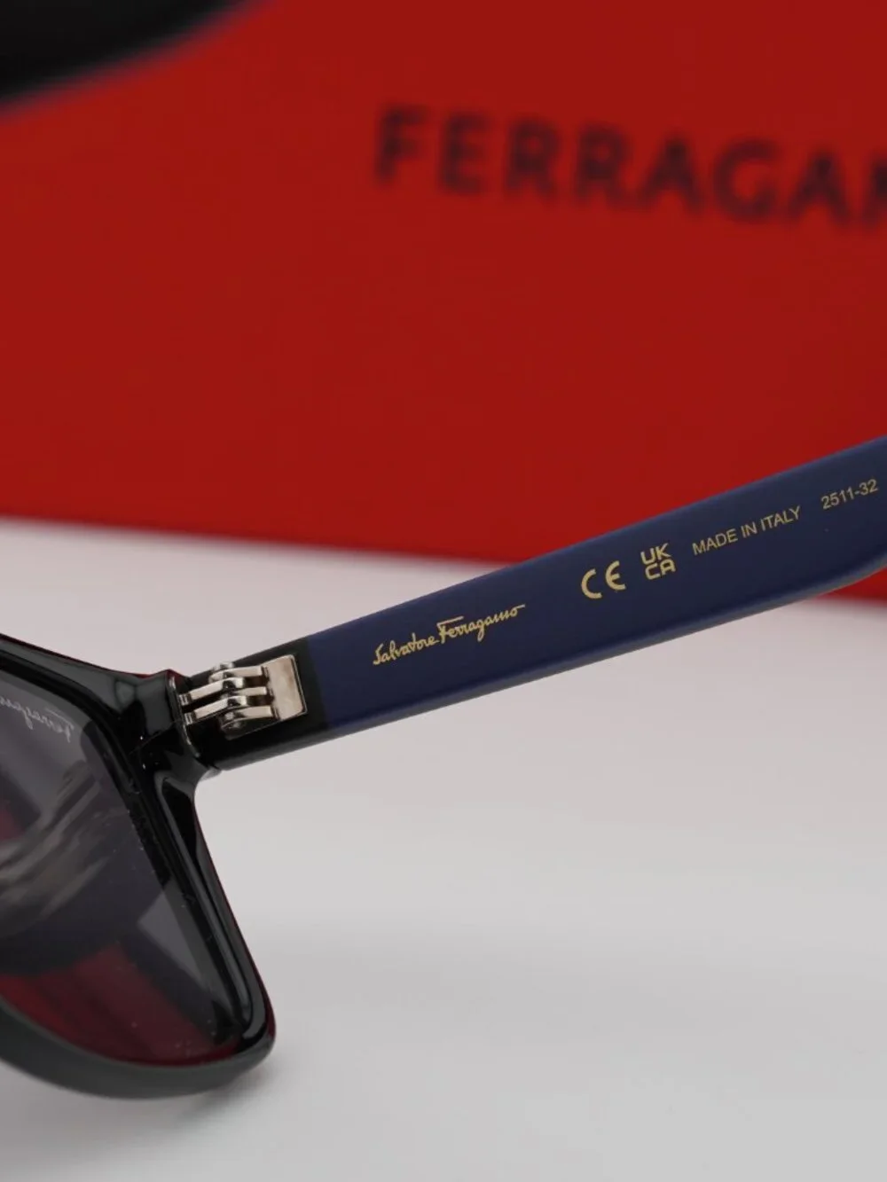 Salvatore Ferragamo SF938S 962  Rectangle Sunglasses - Black / Grey